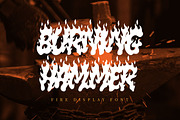 Burning Hammer - Fire Display Font, a Font by PutraCetol Studio (Thumbnail 1 of 11)