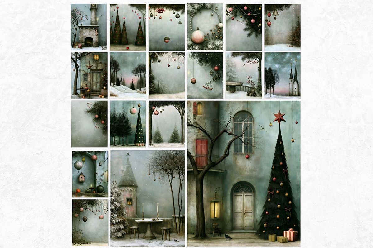 Surreal Moody Christmas Backdrops, a Background Graphic by ThatsDesignArt (Photo 4 of 15)