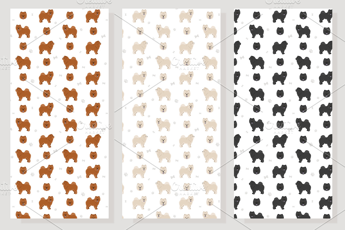 Chow chow (longhaired) clipart, an Animal Illustration by pet design shop (Photo 9 of 9)