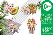 Cute Elephant Sublimation PNG, an Animal Illustration by Artnoy (Thumbnail 11 of 18)