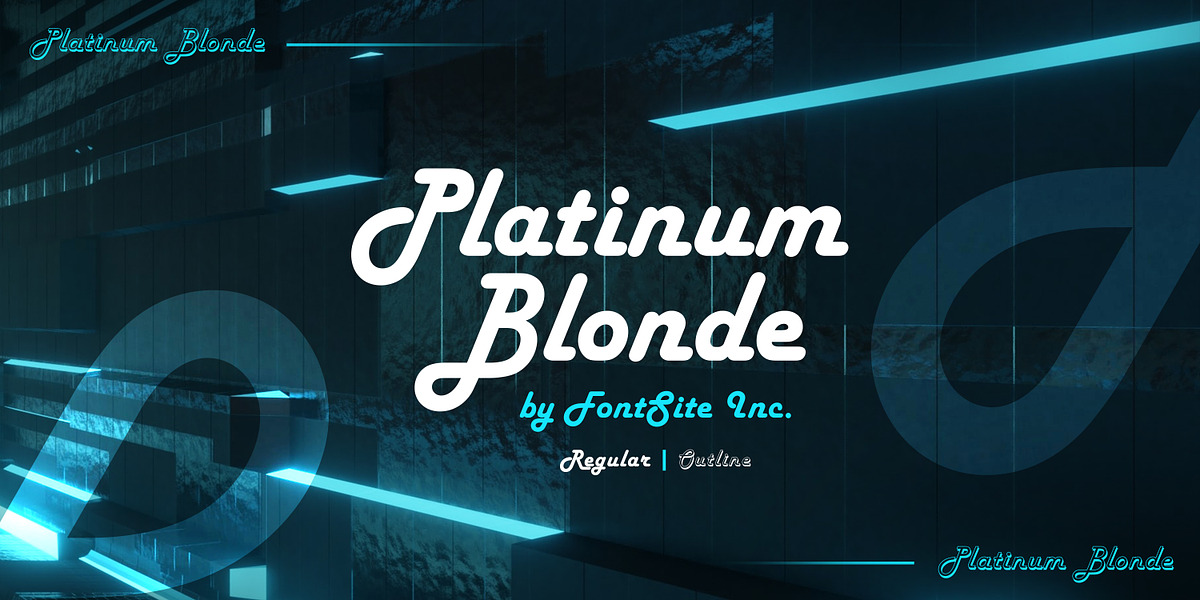 Platinum Blonde, a Script Font by FontSite Inc.