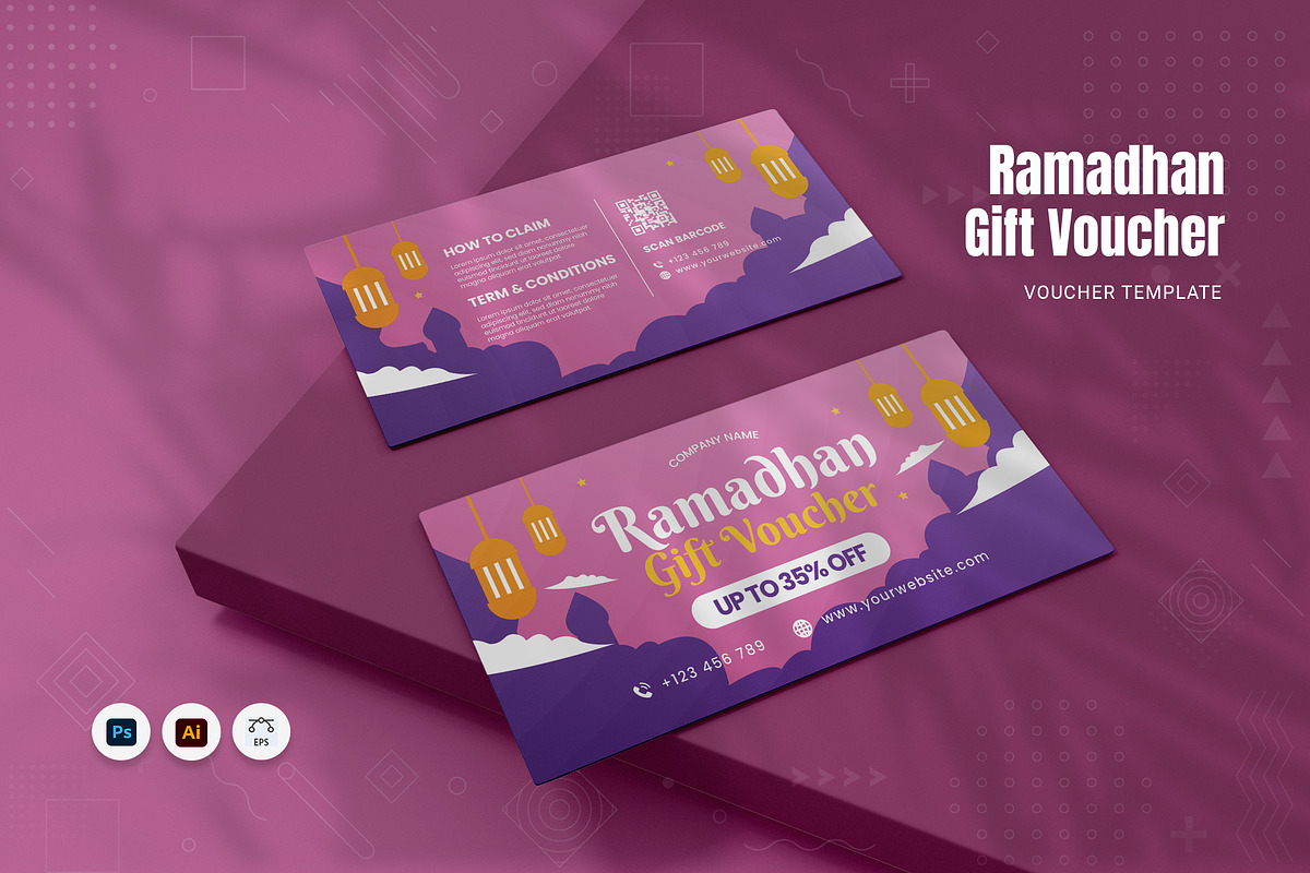 Ramadhan Gift Voucher, a Print Template by Fannan Studio