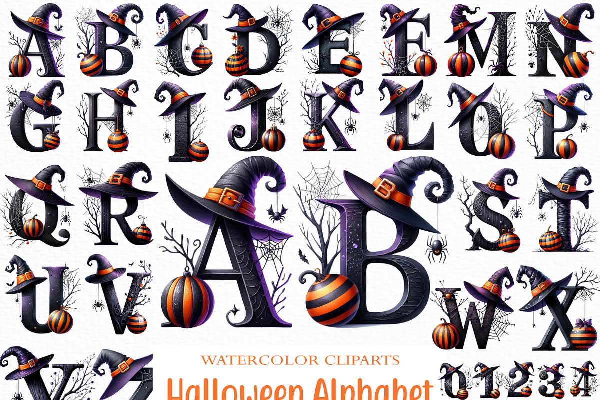 Halloween Alphabet Sublimation, an Illustration by Craft Nest (Photo 1 of 6)