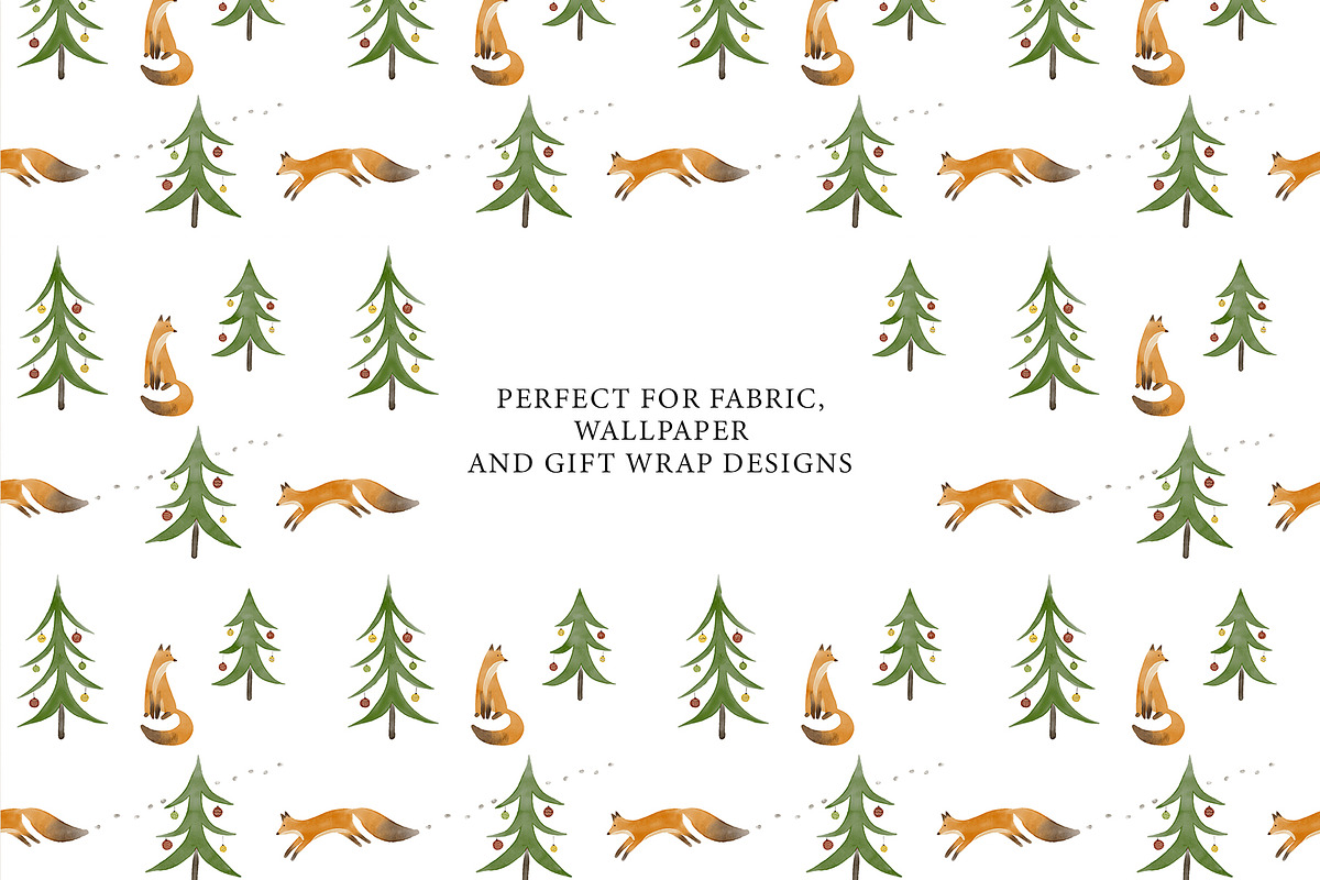 Watercolor cute winter foxes, an Animal Illustration by Garden in frame (Photo 8 of 8)