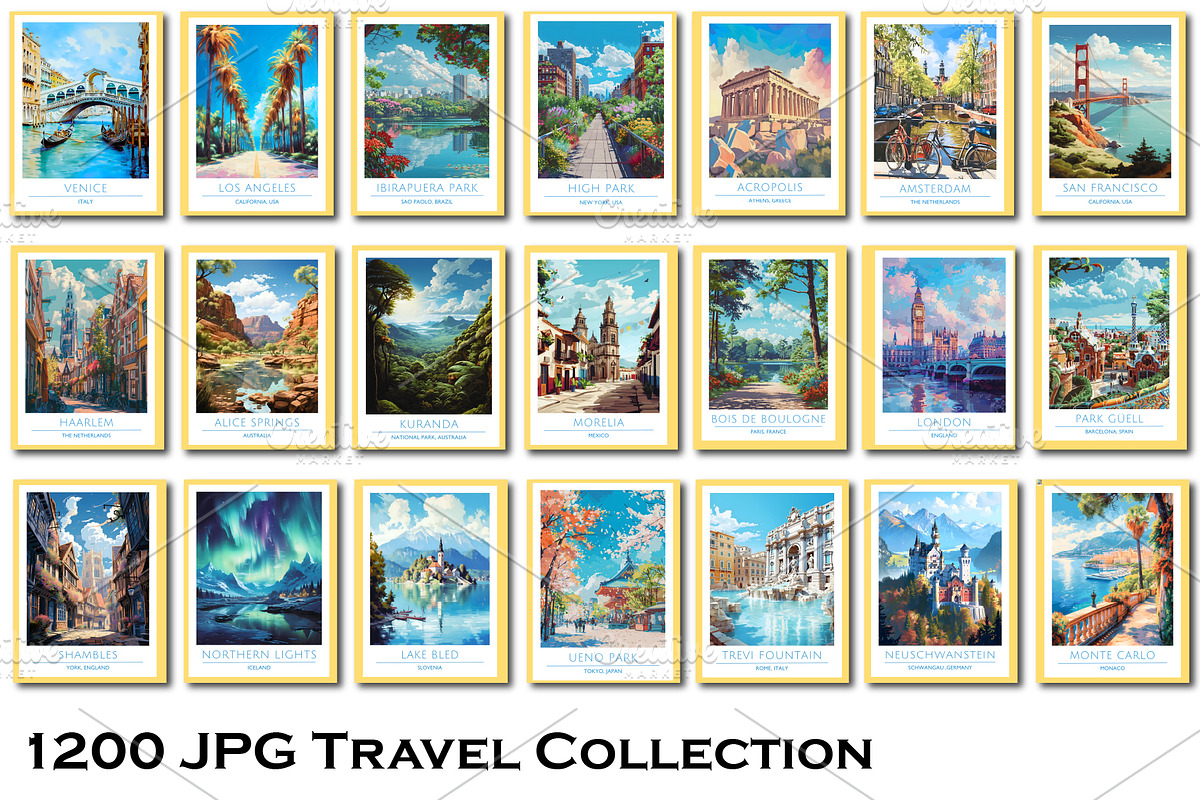 Travel Poster Wall Art Bundle, a Wallpaper Photo by Chipshpow Graphics (Photo 8 of 8)
