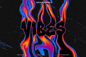 Vibes Liquid Font Style Effect