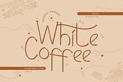 White Coffee Handwritten, a Handwritten Font by infernostudio3 (Thumbnail 1 of 10)