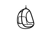 Hanging Egg Chair Silhouette Bundle, an Illustration by Designer_Momina (Thumbnail 20 of 51)