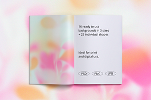 Grainy Floral Gradient Backgrounds