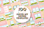 Pastel Etsy Listing Templates, a Branding & Logo Template by SunshineStudioBoutique (Thumbnail 1 of 8)