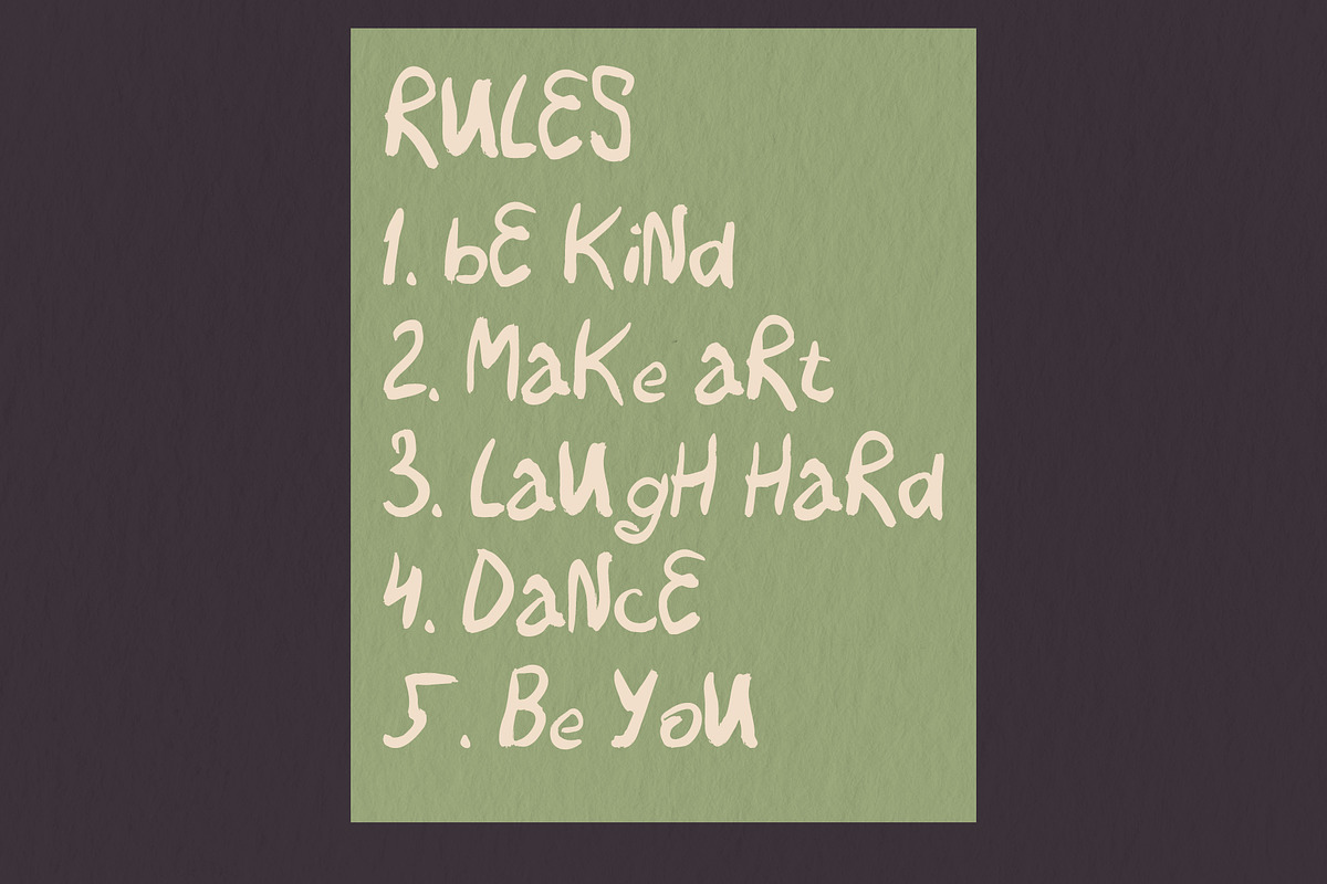 Artistic Handcrafted Font, a Handwritten Font by BilberryCreates (Photo 5 of 12)