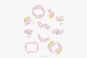 watercolor coquette pink peony set, a Decorative Illustration by Patishop Art (Thumbnail 10 of 10)