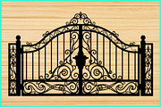 25 Vintage Wrought Iron Gate SVG Set, a Decorative Illustration by Artivon (Thumbnail 2 of 4)