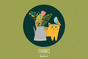 Cats and Garden Flowers, an Illustration by PenguinArtStudio (Thumbnail 9 of 9)