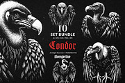 10 Bundle Dark Art Condor Bird, an Illustration by Morspective (Thumbnail 1 of 7)