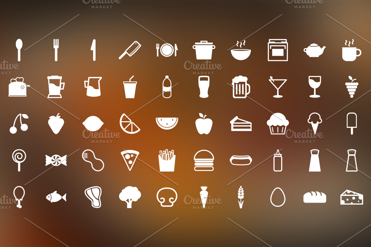 Snack Time - 50 Food Themed Icons, an Icon by The Warehouse