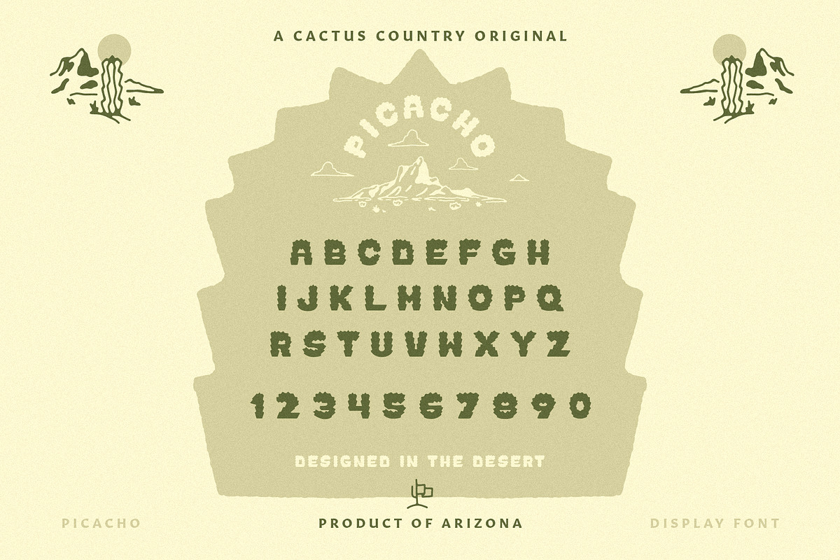 Picacho Display Font, a Sans Serif Font by Cactus Country (Photo 6 of 6)