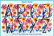 Flower Forest-PNG fonts, a Handwritten Font by It me digital art (Thumbnail 1 of 7)