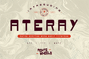 ATERAY - Retro Display Font, a Font by Rightwheels (Thumbnail 1 of 8)