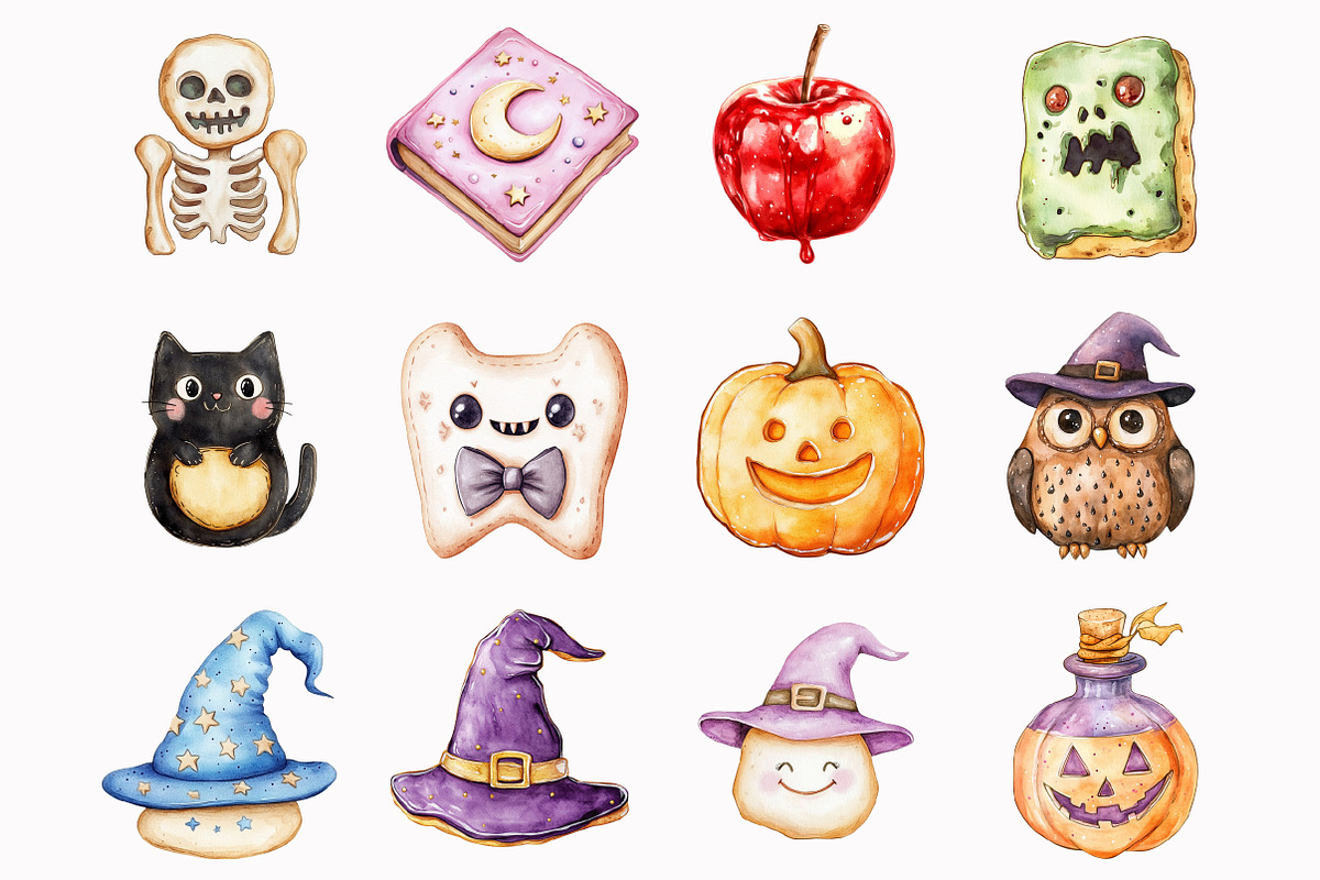 Halloween Cookie & Clipart, an Illustration by Design Market (Photo 3 of 4)