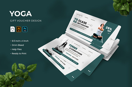 Yoga - Gift Voucher, a Design Template by VUNIRA