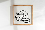 Hand drawn Cute Doodle Cats Clipart, an Animal Illustration by DeShoff Art (Thumbnail 6 of 6)