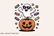 Cute Chubby Ghost Clipart Bundle, a Graphic by crative8112 (Thumbnail 7 of 7)