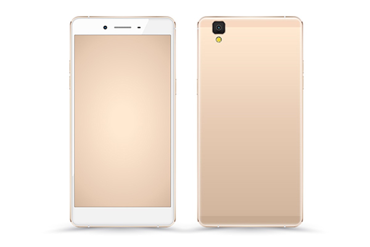Gold Smartphone Mockup Vector, an Android Mockup by Vector object