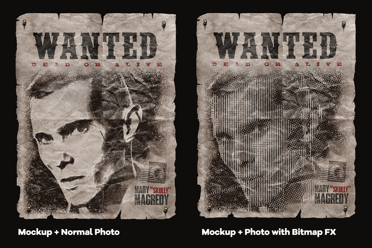 Old Wild West Wanted Poster Mock-ups, an Advertising Mockup by Giallo (Photo 19 of 30)