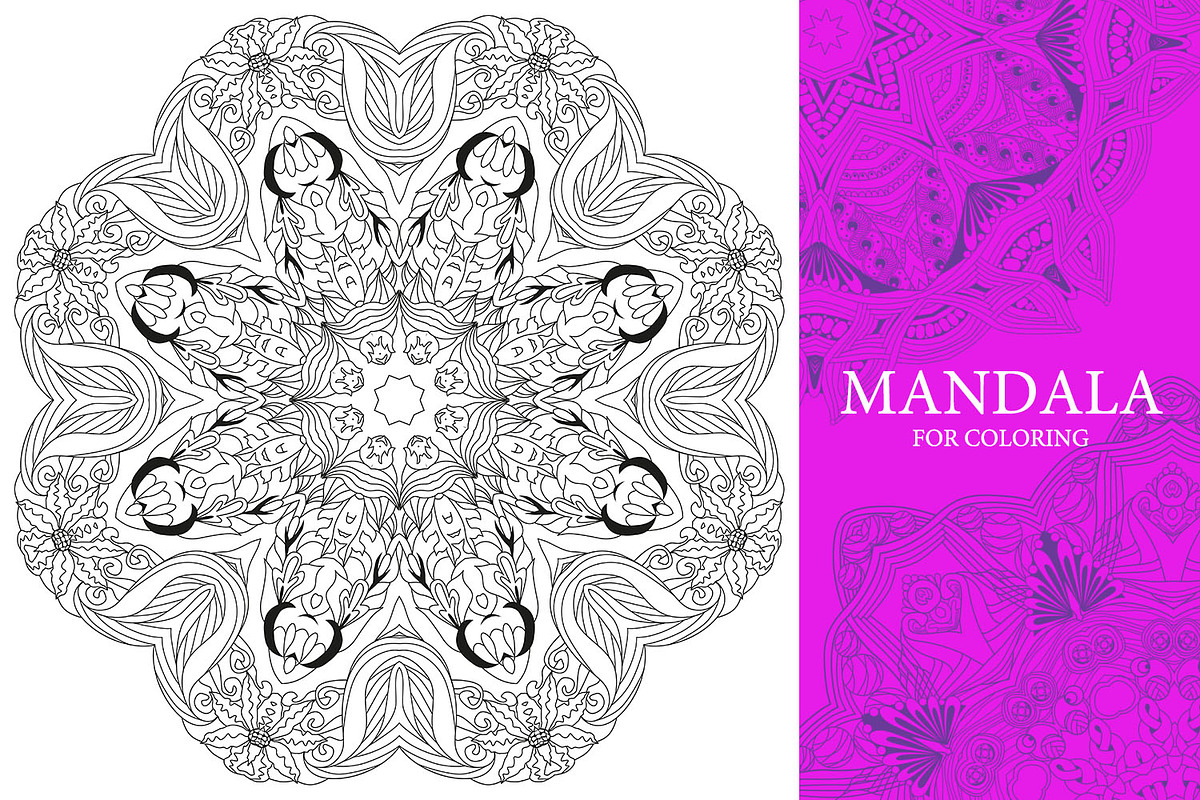 Mandalas for coloring 14, an Object Graphic by Watercolor fantasy (Photo 2 of 9)