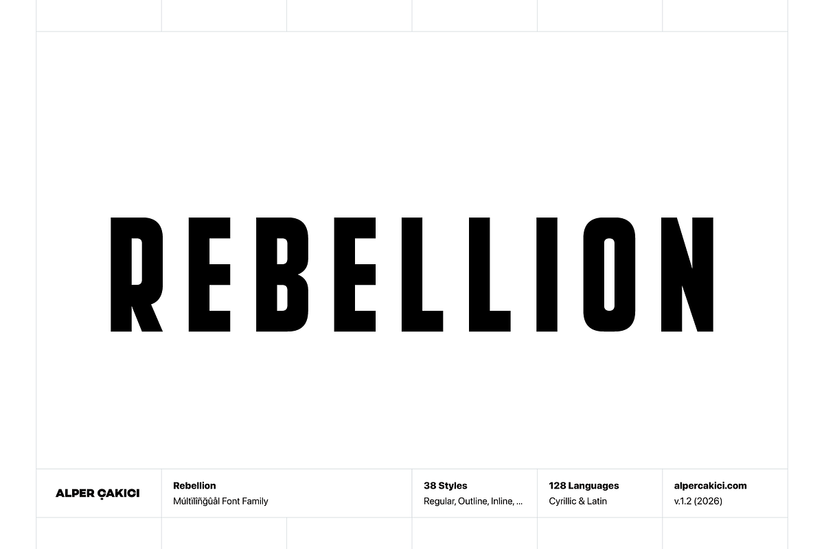 Rebellion – A Futuristic Typeface