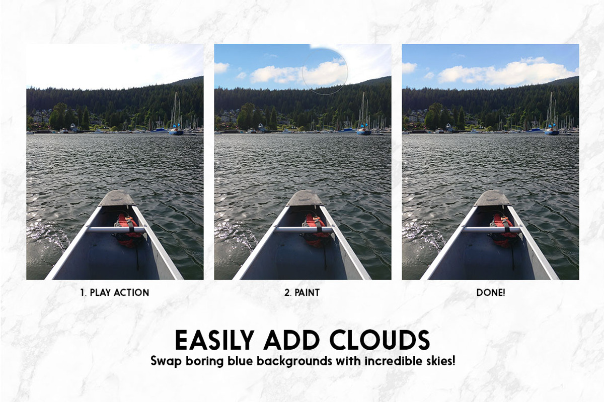 Sky Replacer Photoshop Actions, an Action Add-On by SparkleStock (Photo 2 of 7)