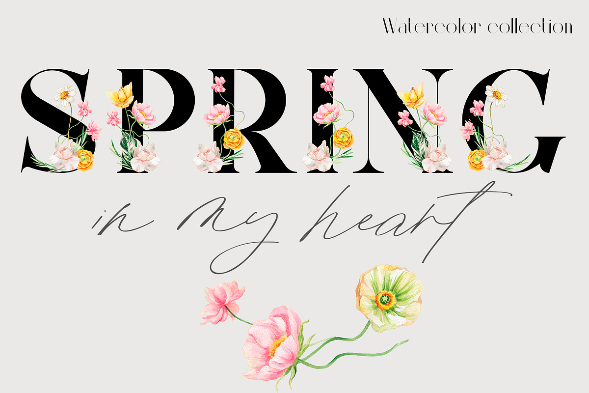 Watercolor set Spirit of Spring, a Texture Illustration by Antikva17 (Photo 8 of 10)