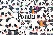 Panda cute cartoon, Kawaii PNG, an Illustration by TukTuk Design (Thumbnail 1 of 2)
