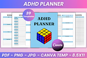 ADHD Planner Kdp Interior, a Social Media Template by Coco Bloom (Thumbnail 1 of 7)