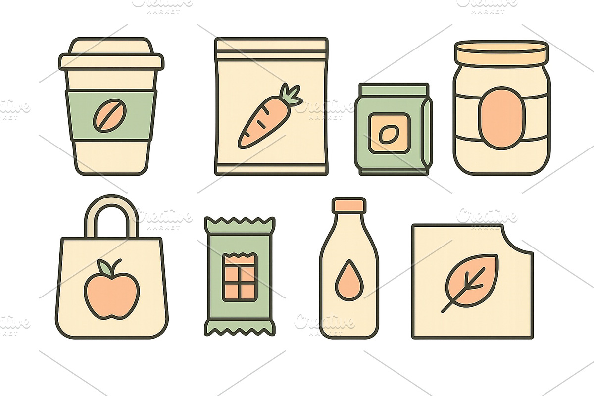Various grocery items arranged, a Food Illustration by ZinetroN