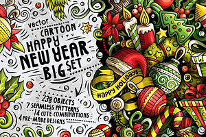 Happy New Year Doodle Big Pack