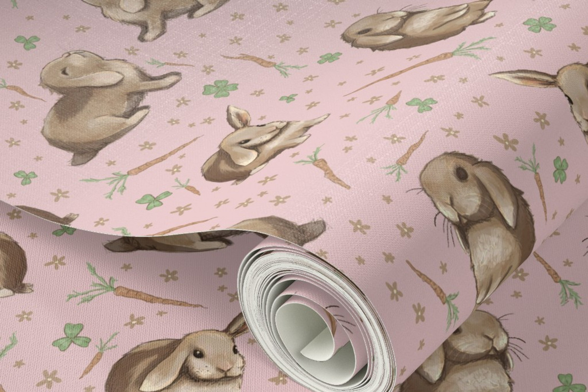 Rabbits & Carrots Repeat Pattern, a Pattern Graphic by Forest Lily (Photo 11 of 11)