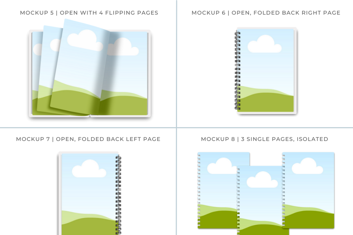 Wirebound Notebook Mockup for Canva, a Books & Magazine Mockup by Mockup Scene (Photo 5 of 15)