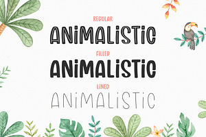 Animalistic Font Trio