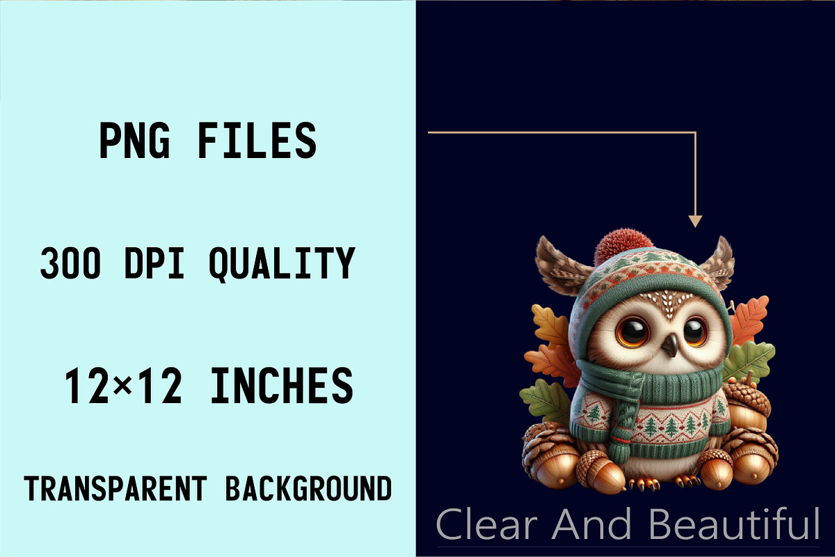 Watercolor Autumn Owl Clipart Bundle, an Illustration by SVGArt (Photo 4 of 8)