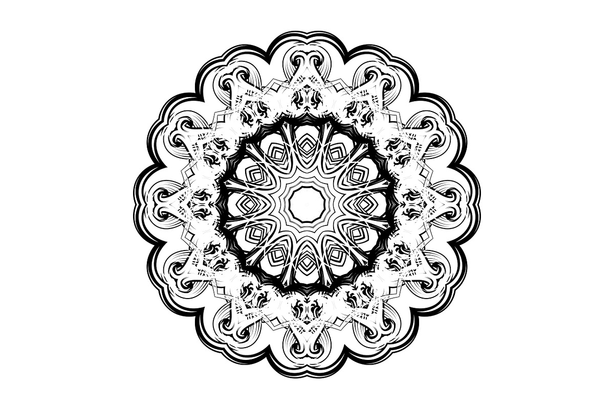 Black White Mandala Illustration Set, a Decorative Illustration by NJ Himel (Photo 38 of 101)