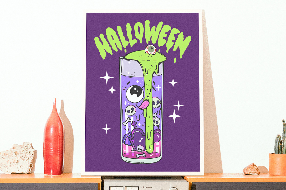 Cute Halloween Cocktail Clipart Set, an Illustration by Alina Sh (Photo 6 of 8)