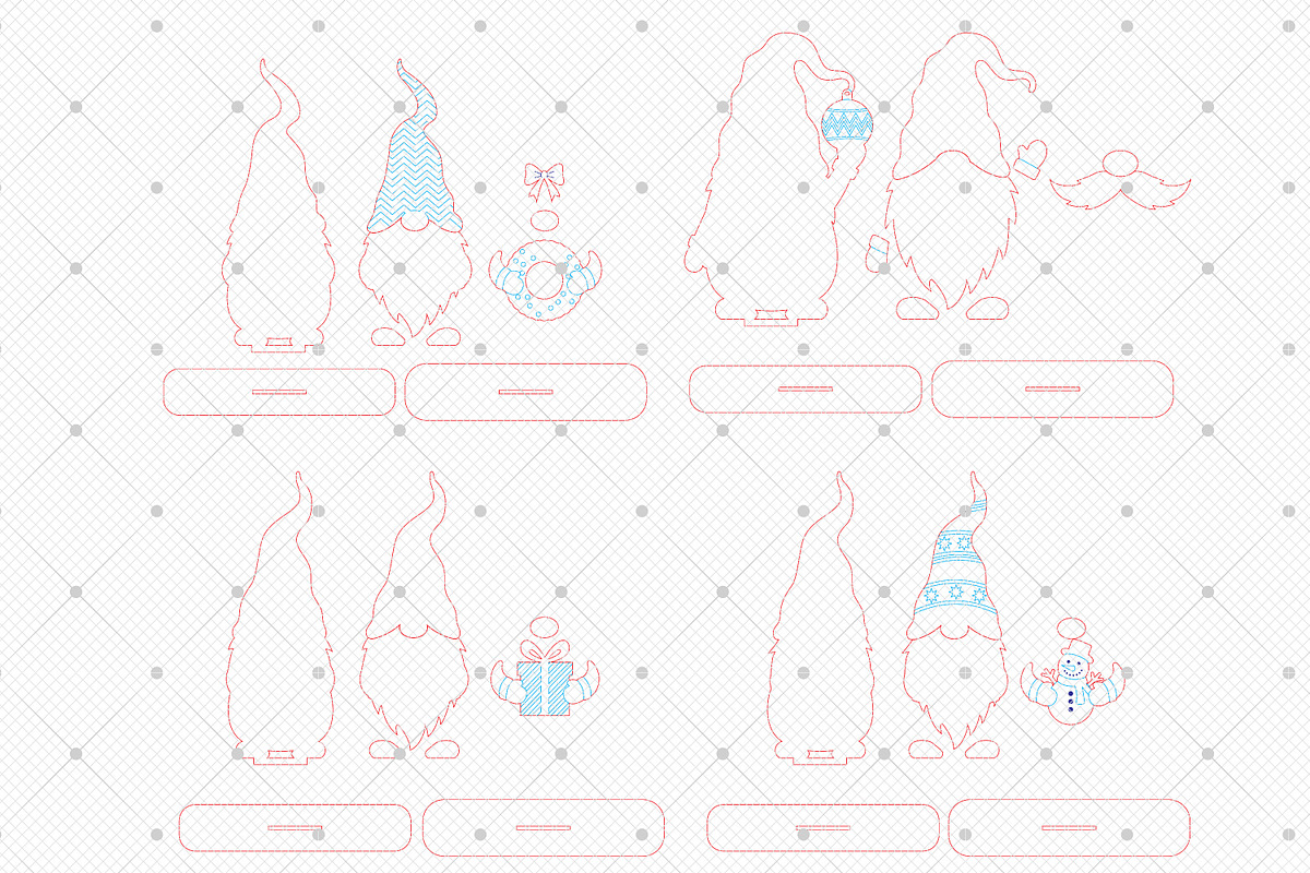 Christmas Gnome SVG Bundle Laser Cut, a Pattern Graphic by taramija (Photo 3 of 3)