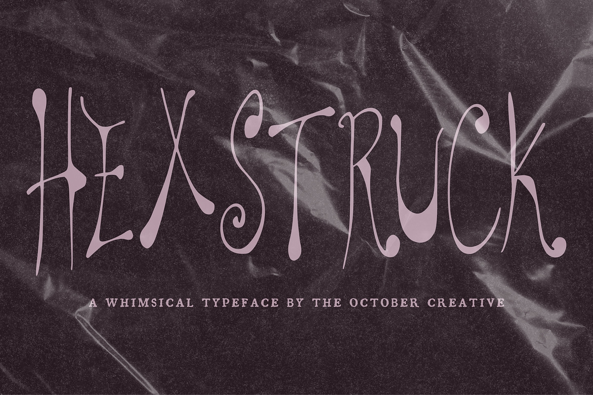 Hexstruck Spiky Display Font, a Handwritten Font by The October Creative (Photo 1 of 8)