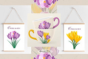 Crocuses Spring Clipart, a Seasonal Illustration by Leonaa art (Thumbnail 9 of 11)