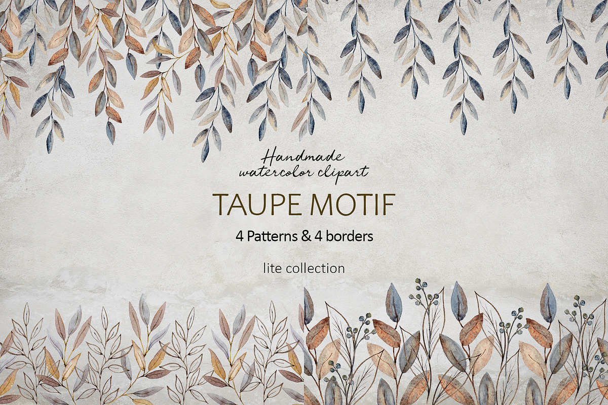 TAUPE MOTIF | patterns & borders, a Pattern Graphic by NGliory (Photo 3 of 5)