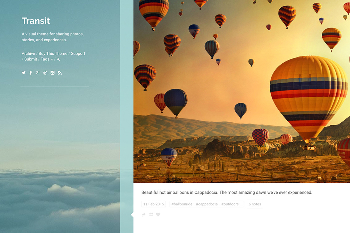 Transit Tumblr Theme, a Websites & App Template by Themelantic (Photo 1 of 5)