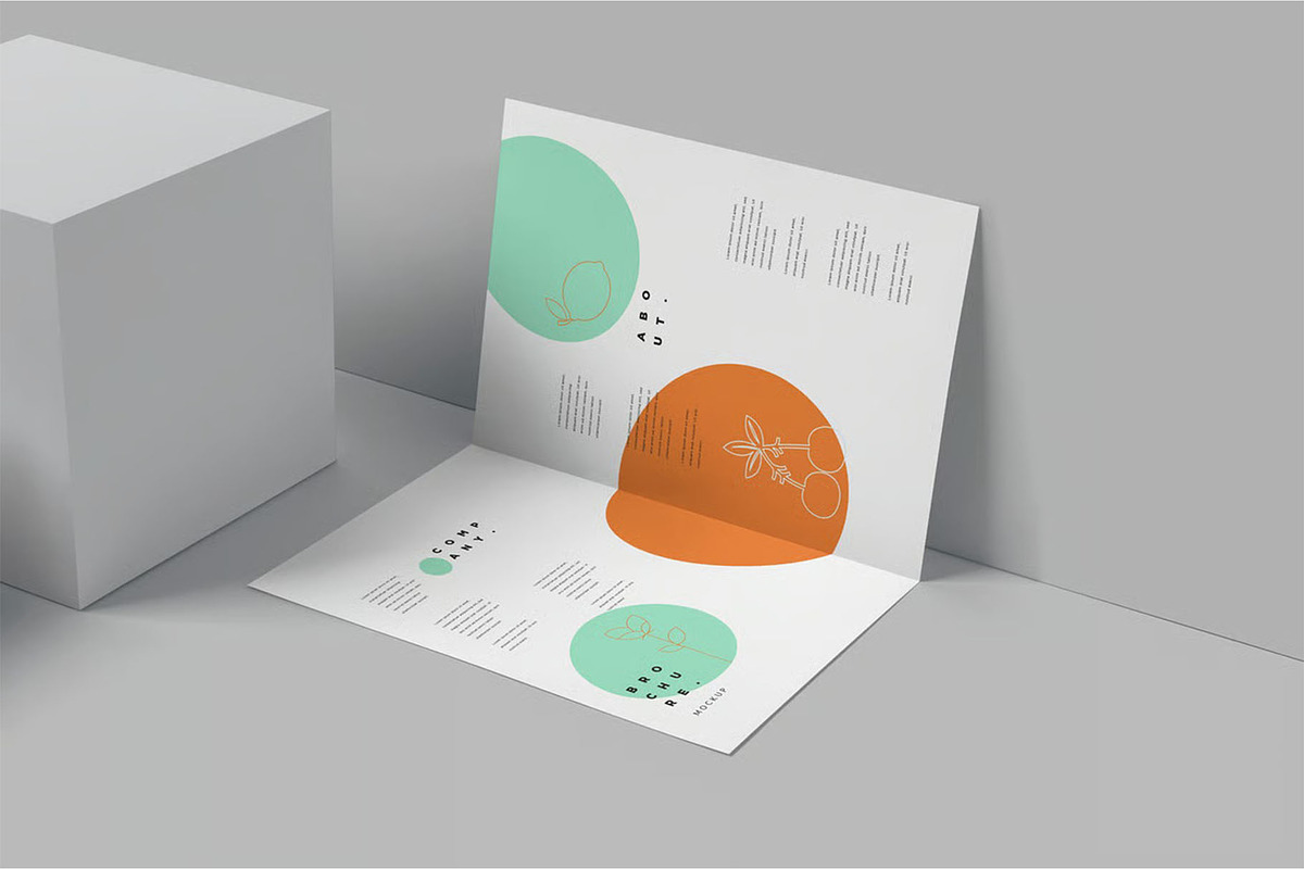 A4-A5-A6 Bi Fold Brochure Mockups, an Advertising Mockup by megostudi0 (Photo 7 of 7)