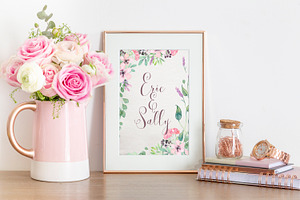 Frame Mockup - Rose Gold And Pink